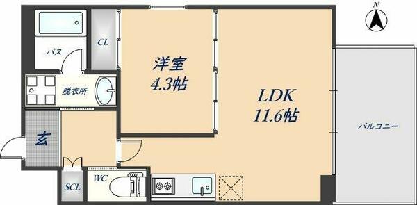 プレジオ荒本新町 903｜大阪府東大阪市荒本新町(賃貸マンション1LDK・8階・36.37㎡)の写真 その2