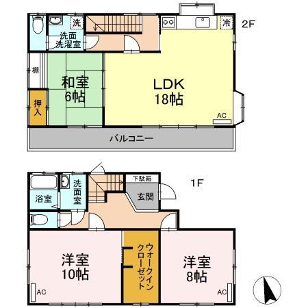 山城町　戸建 1｜徳島県徳島市山城町東浜傍示(賃貸一戸建3LDK・--・119.12㎡)の写真 その2