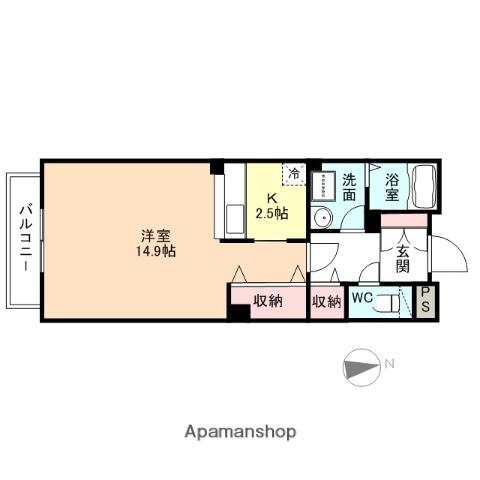 富山県高岡市駅南１丁目(賃貸マンション1K・5階・42.61㎡)の写真 その2