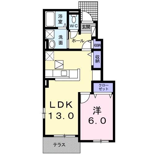 アミール立川　Ｂ 103｜佐賀県唐津市和多田大土井(賃貸アパート1LDK・1階・45.82㎡)の写真 その2