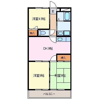 ファイブアイランドⅠ 406｜三重県伊勢市竹ケ鼻町(賃貸マンション3DK・4階・60.13㎡)の写真 その2