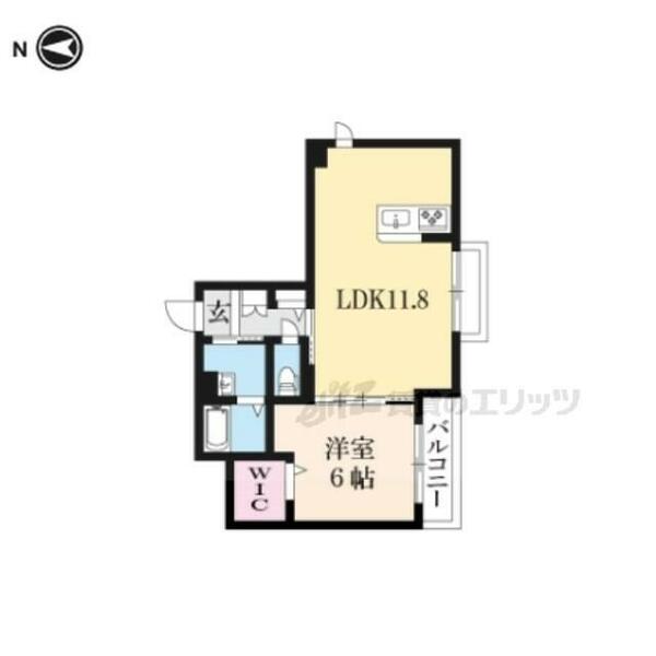 京都府福知山市字堀(賃貸マンション1LDK・3階・45.43㎡)の写真 その2