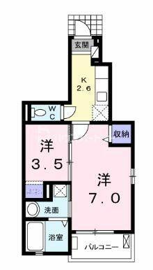 ソルフォルテ 101｜千葉県柏市大室(賃貸アパート1LDK・1階・41.24㎡)の写真 その2