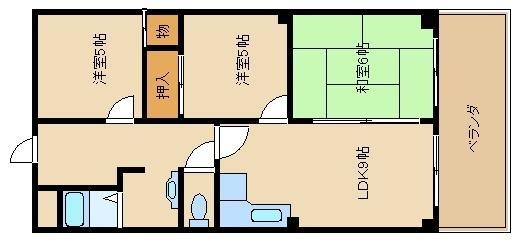 兵庫県神戸市垂水区清水が丘３丁目(賃貸マンション3LDK・5階・60.70㎡)の写真 その2