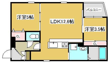 兵庫県姫路市東延末２丁目(賃貸アパート2LDK・1階・40.29㎡)の写真 その2