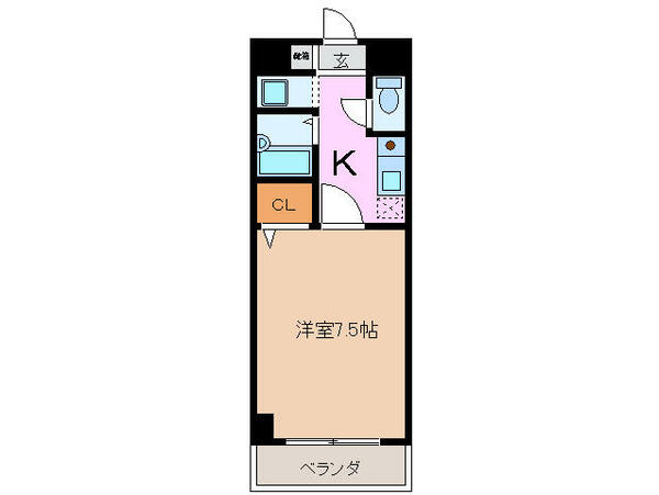 ＳＨＩＮＯＮＯＭＥハイツ 307｜三重県四日市市川北２丁目(賃貸マンション1K・3階・24.18㎡)の写真 その2