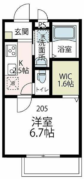 神奈川県横浜市都筑区仲町台３丁目(賃貸アパート1K・2階・24.73㎡)の写真 その2