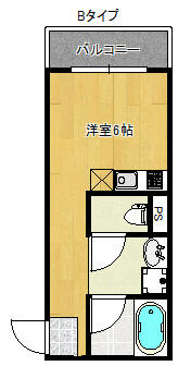 大阪府大阪市住吉区墨江１丁目(賃貸マンション1R・3階・18.50㎡)の写真 その2