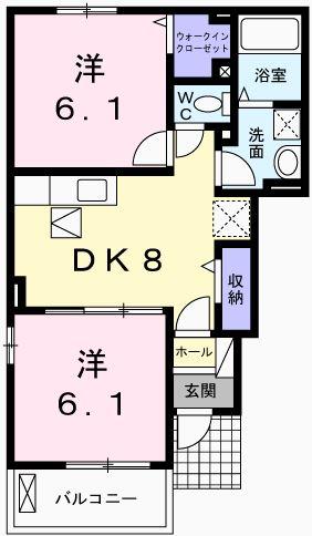 シャルマンブーケＹ 101｜兵庫県姫路市大津区天満(賃貸アパート2DK・1階・45.77㎡)の写真 その2