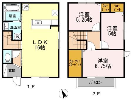 兵庫県神戸市西区玉津町出合(賃貸テラスハウス3LDK・--・81.02㎡)の写真 その2