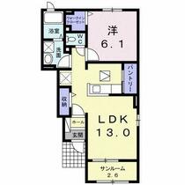 茨城県稲敷郡阿見町大字曙（賃貸アパート1LDK・1階・50.09㎡） その2