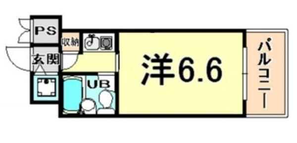 ジョイフル出屋敷 402｜兵庫県尼崎市南竹谷町２丁目(賃貸マンション1K・4階・18.00㎡)の写真 その2