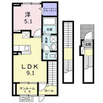 ウェルシィ万代 302 ｜ 新潟県新潟市中央区沼垂西１丁目（賃貸アパート1LDK・3階・44.85㎡） その2