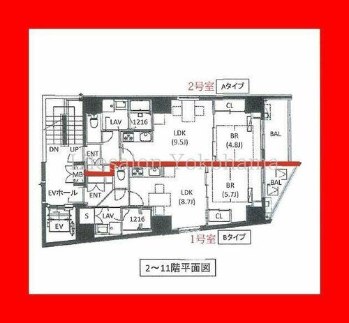 同じ建物の物件間取り写真 - ID:214057833190