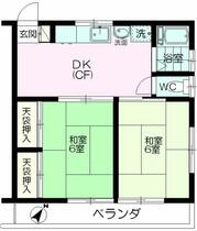 コーポ新倉  ｜ 東京都多摩市豊ヶ丘１丁目（賃貸アパート2DK・2階・38.44㎡） その2