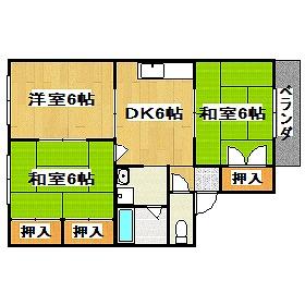 兵庫県明石市二見町東二見(賃貸アパート3DK・2階・52.90㎡)の写真 その2