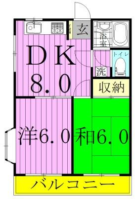 ハイツオオフチ 303｜千葉県松戸市新松戸３丁目(賃貸マンション2DK・3階・40.00㎡)の写真 その2