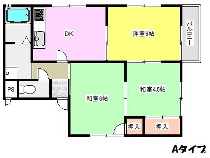 ハイツペルル 101｜兵庫県明石市魚住町金ケ崎(賃貸アパート3DK・1階・51.34㎡)の写真 その2