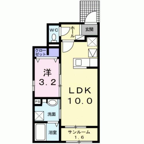 愛知県春日井市勝川町西４丁目(賃貸アパート1LDK・1階・36.29㎡)の写真 その2