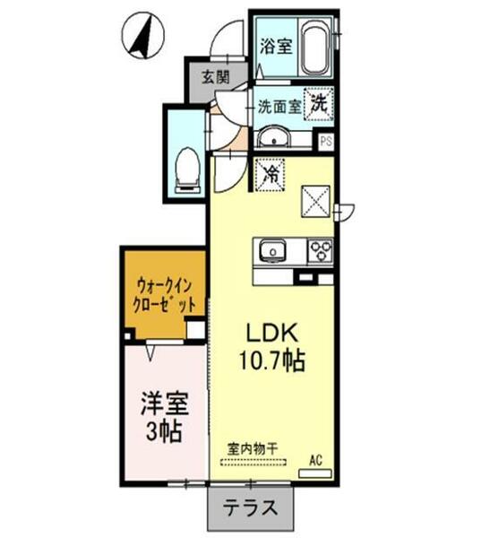 兵庫県姫路市大津区北天満町(賃貸アパート1LDK・1階・34.90㎡)の写真 その2