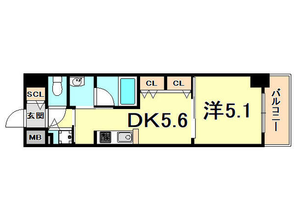Ｖｅｒｄｅ与古道 503｜兵庫県西宮市与古道町(賃貸マンション1DK・5階・28.67㎡)の写真 その2