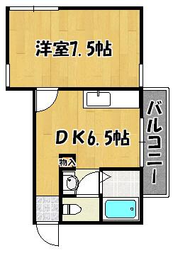 兵庫県明石市北王子町(賃貸アパート1DK・2階・28.05㎡)の写真 その2