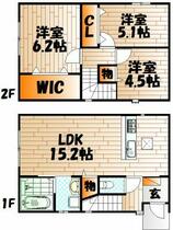 サンラプロ城山 B ｜ 福岡県北九州市門司区城山町（賃貸一戸建3LDK・--・76.80㎡） その2