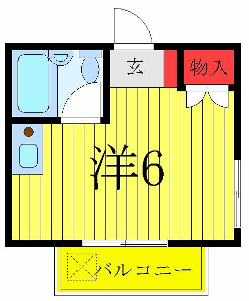 アマリンハイツ 201｜東京都北区赤羽西４丁目(賃貸アパート1R・2階・14.58㎡)の写真 その2