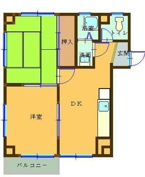 広島県呉市広中新開２丁目(賃貸マンション2DK・3階・41.30㎡)の写真 その2