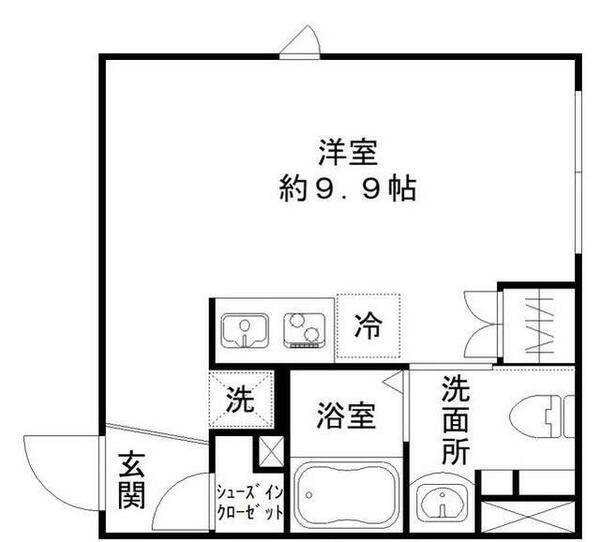 アーバンキューブ三鷹｜東京都武蔵野市中町２丁目(賃貸マンション1R・1階・26.26㎡)の写真 その2