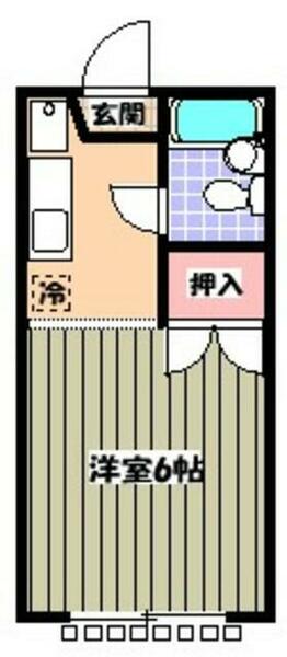 ウイング落合 105｜東京都多摩市落合６丁目(賃貸マンション1K・1階・17.70㎡)の写真 その2