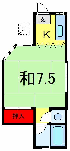 東京都北区赤羽西４丁目(賃貸アパート1R・1階・23.00㎡)の写真 その2