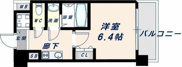 スプランディット高井田 1204｜大阪府東大阪市高井田西６丁目(賃貸マンション1K・12階・22.62㎡)の写真 その2