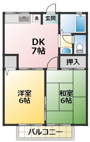 サマーブリーズＩ 201｜愛知県安城市安城町拝木(賃貸アパート2DK・2階・40.91㎡)の写真 その2