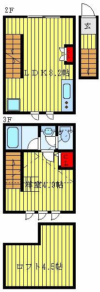 東京都豊島区池袋１丁目(賃貸アパート1LDK・2階・32.46㎡)の写真 その2