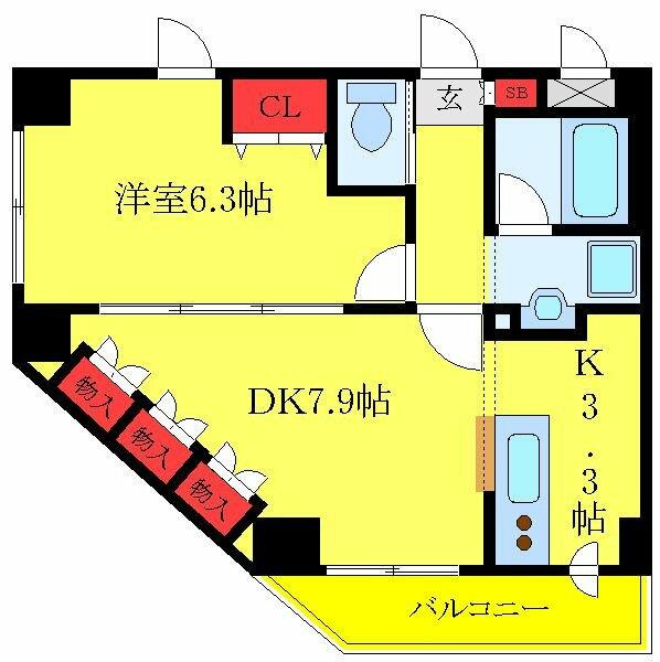 東京都北区東田端２丁目(賃貸マンション1LDK・3階・39.52㎡)の写真 その2