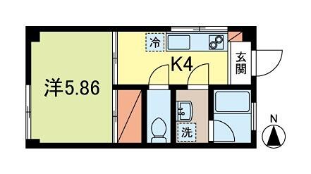 三井マンション｜東京都杉並区梅里２丁目(賃貸マンション1DK・2階・25.56㎡)の写真 その2