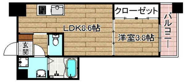 アーバネックス高槻芥川 304｜大阪府高槻市芥川町１丁目(賃貸マンション1LDK・3階・32.23㎡)の写真 その2