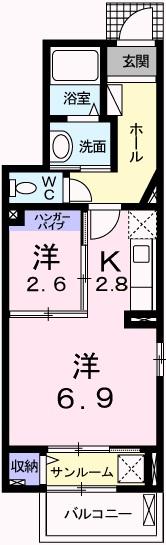 兵庫県姫路市別所町別所(賃貸アパート1SK・1階・35.18㎡)の写真 その2