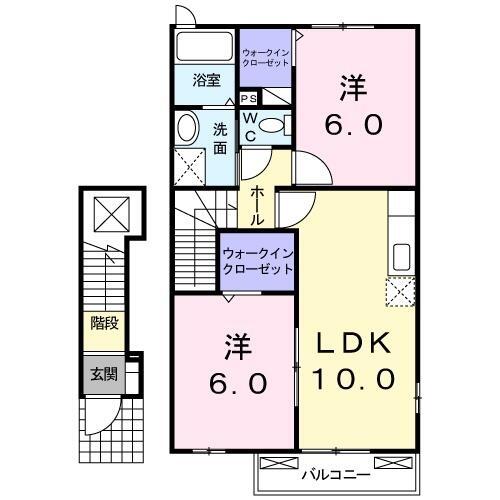 エル・サン・レイク 204｜兵庫県高砂市阿弥陀１丁目(賃貸アパート2LDK・2階・54.85㎡)の写真 その2