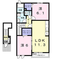 ラプレ 202 ｜ 千葉県八街市榎戸（賃貸アパート2LDK・2階・57.58㎡） その2