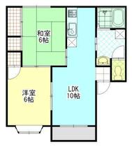 メルシー蔵王Ａ・Ｂ B202 ｜ 広島県福山市南蔵王町６丁目（賃貸アパート2LDK・2階・48.02㎡） その2