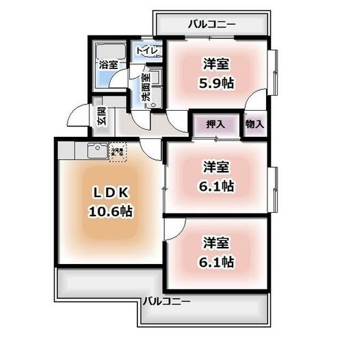 同じ建物の物件間取り写真 - ID:222016301926