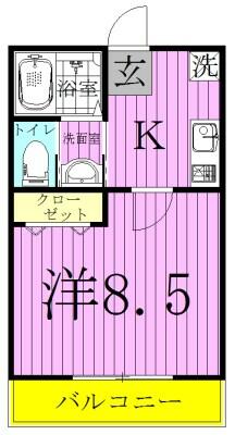 ルミエール 102｜千葉県柏市大室(賃貸アパート1K・1階・26.49㎡)の写真 その2