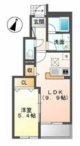 イース（Ｅａｃｅ）  ｜ 愛知県江南市前飛保町緑ケ丘（賃貸アパート1LDK・1階・40.81㎡） その2