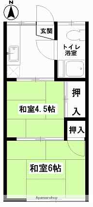 第３富士荘 1｜福島県いわき市明治団地(賃貸アパート2K・1階・29.75㎡)の写真 その2