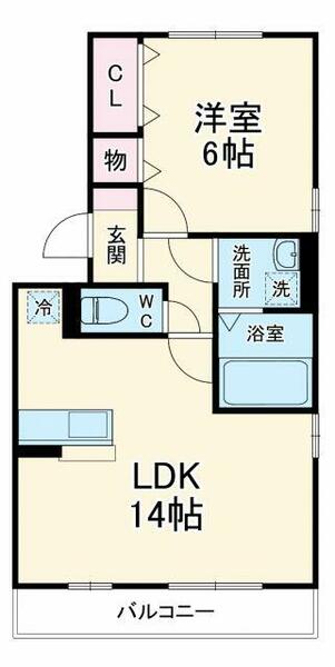 埼玉県三郷市ピアラシティ２丁目(賃貸アパート1LDK・2階・44.62㎡)の写真 その2