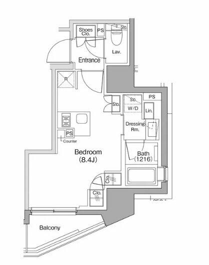 東京都北区赤羽南１丁目(賃貸マンション1R・6階・26.23㎡)の写真 その2