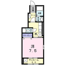 オヌール 101 ｜ 石川県小松市大領町（賃貸アパート1K・1階・30.79㎡） その2