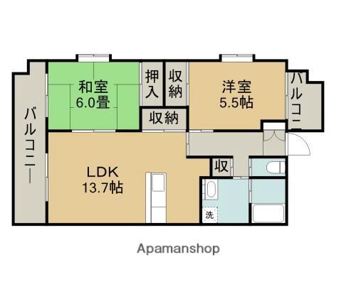 マーカス画図２番館｜熊本県熊本市東区画図東１丁目(賃貸マンション2LDK・1階・54.92㎡)の写真 その2